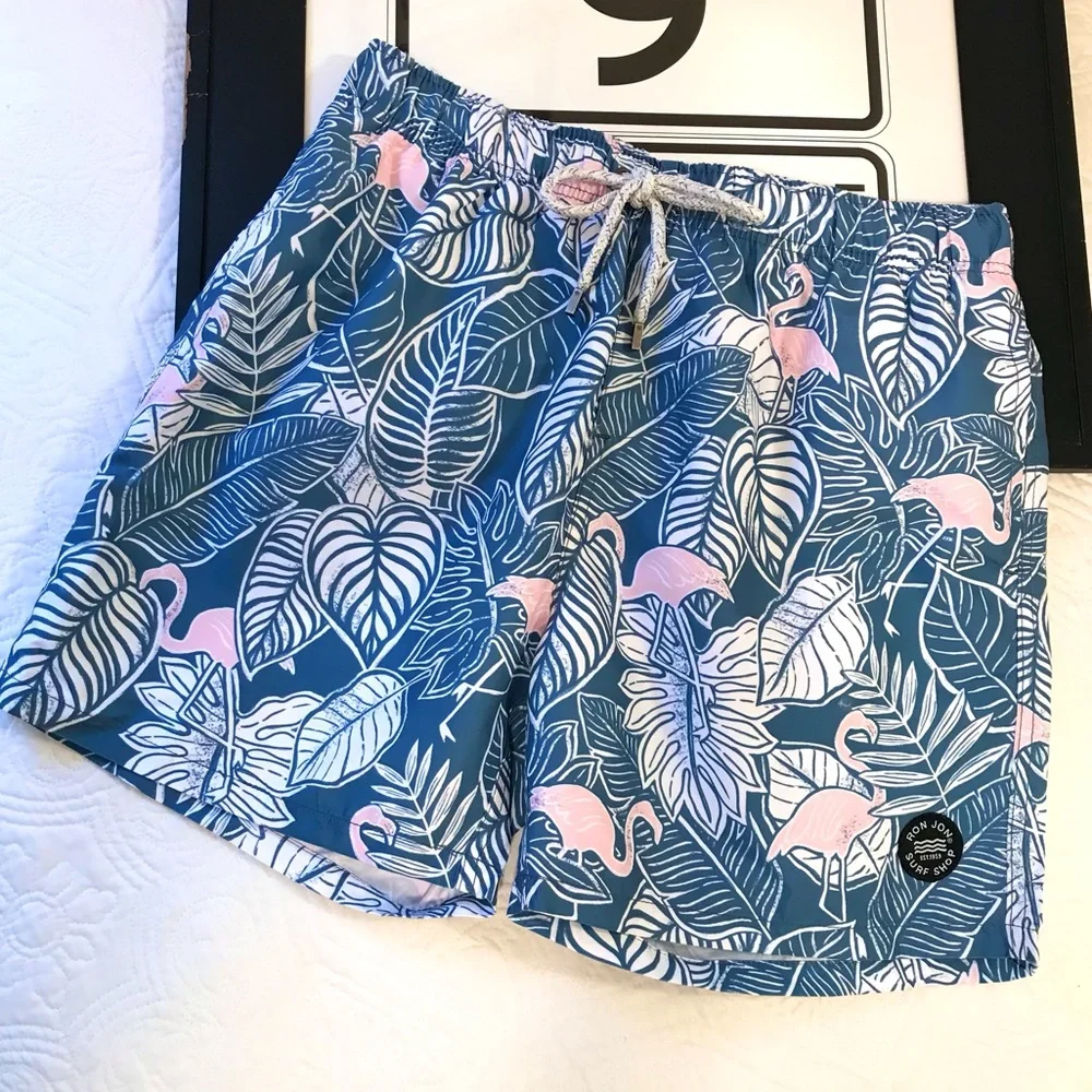 Endless Summer Flamingo Print Swim Trunks NWT